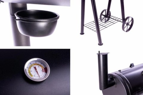 Grill ogrodowy z wędzarnią XL - 120 x 55 cm