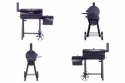 Grill ogrodowy z wędzarnią XL - 120 x 55 cm