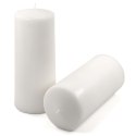 Zestaw słupkowych świec, 25 cm, Ø 10 cm, biały, 4 sztuki.