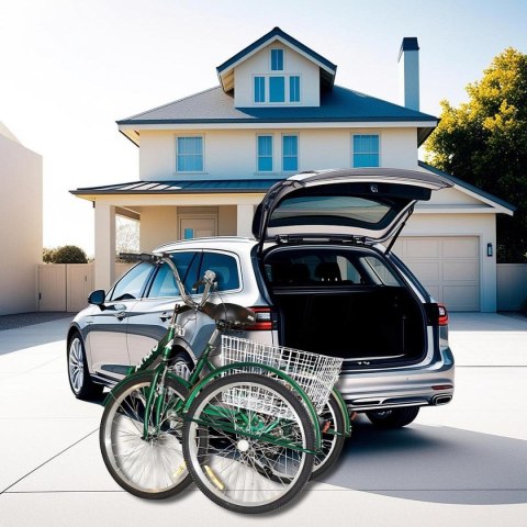 ROWER 3-KOŁOWY SKŁADANY 24 ZIELONY SHIMANO 6-BIEGOWY ENERO