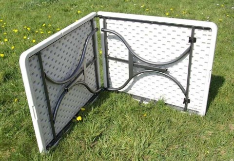 Komplet składany stół ogrodowy campingowy Garth 183 cm + 2 składane ławki