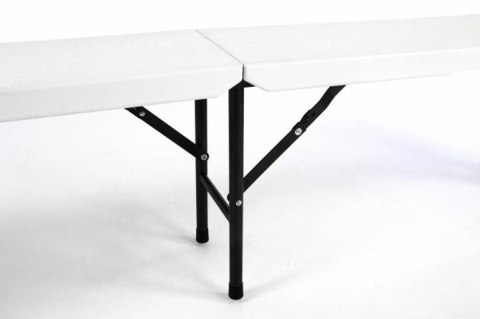 Komplet składany stół ogrodowy campingowy Garth 183 cm + 2 składane ławki