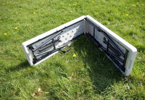 Komplet składany stół ogrodowy campingowy Garth 183 cm + 2 składane ławki