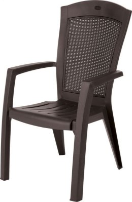 Plastikowe krzesło ogrodowe Minnesota -99x65x61 cm, brązowe