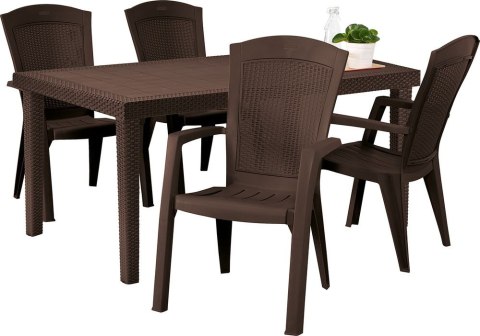 Plastikowe krzesło ogrodowe Minnesota -99x65x61 cm, brązowe Plastikowe krzesło ogrodowe Minnesota -99x65x61 cm, brązowe