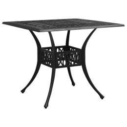 Stół ogrodowy, czarny, 90x90x73 cm, odlewane aluminium