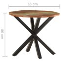 Stolik boczny, 68x68x56 cm, lite drewno z odzysku