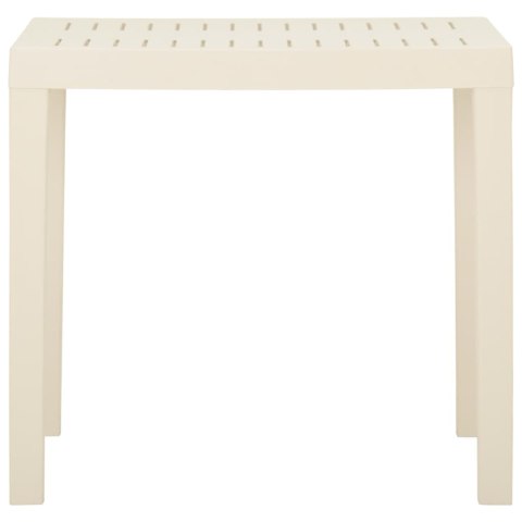 Stolik ogrodowy, biały, 79 x 65 x 72 cm, plastikowy