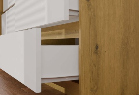 Komoda Malwa M6 120 DĄB ARTISAN BIAŁY