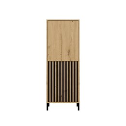 Witryna KAMARO 2DK SLIM/GŁADKI DĄB ARTISAN Lamele Front Ryflowany + Klasyczny