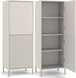 Witryna KAMARO 2DK SLIM/GŁADKI KASZMIR Lamele Front Ryflowany + Klasyczny