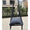 HAMAK AŻUROWY FOTEL WISZĄCY 60x60x120CM Z PODUSZKĄ CIEMNO SZARY
