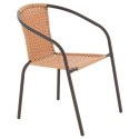GARTHEN Zestaw 2 krzeseł bistro, jasnobrązowy