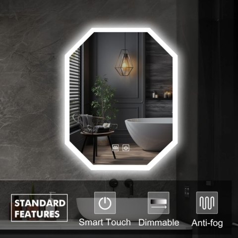 IREDA Lustro łazienkowe z oświetleniem LED, 80 x 60 cm IREDA Lustro łazienkowe z oświetleniem LED, 80 x 60 cm