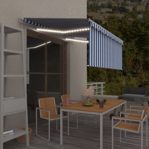 Ręcznie zwijana markiza z zasłoną zacieniającą i LED, 3x2,5 m Ręcznie zwijana markiza z zasłoną zacieniającą i LED, 3x2,5 m