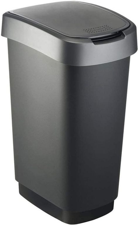 TWIST Kosz na śmieci 50 L - srebrny TWIST Kosz na śmieci 50 L - srebrny