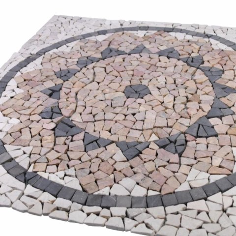 Mozaika marmurowa, motyw Słońca, 90 x 90 cm.