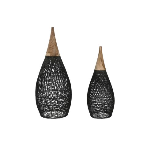 Abażur do Lamp Home ESPRIT Czarny Bambus drewno tekowe 35 x 35 x 85 cm (2 Sztuk) Abażur do Lamp Home ESPRIT Czarny Bambus drewno tekowe 35 x 35 x 85 cm (2 Sztuk)