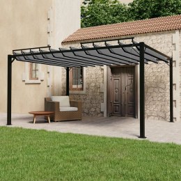 VidaXL Altana z żaluzjowym dachem 3x4 m, antracyt, tkanina i aluminium