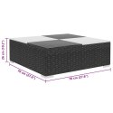 8-cz. zestaw wypoczynkowy do ogrodu, poduszki, rattan PE czarny