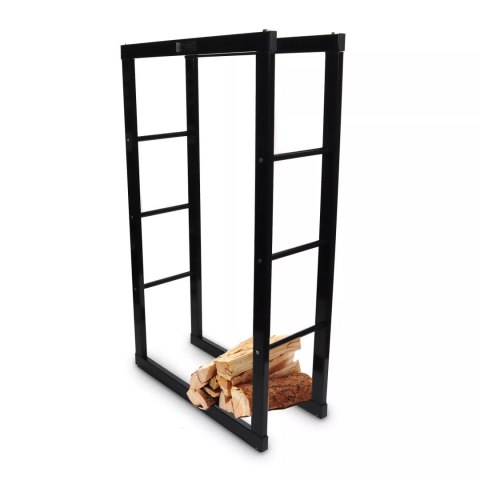 Czarny stabilny stojak na drzewo idealny do dodatek do kominka