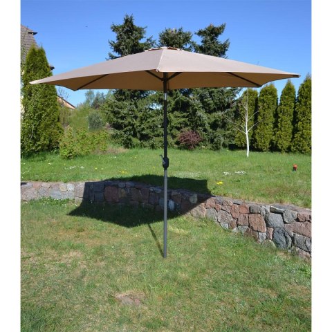 PARASOL OGRODOWY 300CM SKŁADANY BEŻOWY