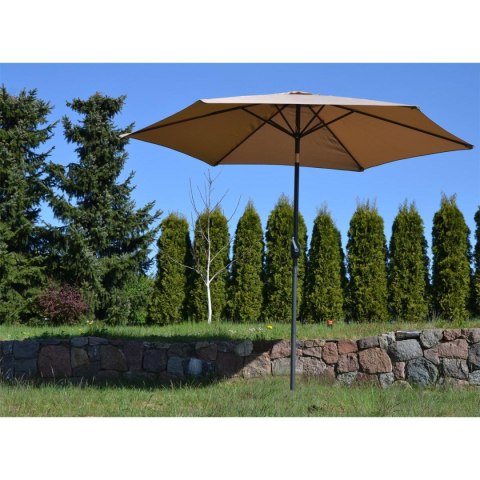 PARASOL OGRODOWY 300CM SKŁADANY BEŻOWY