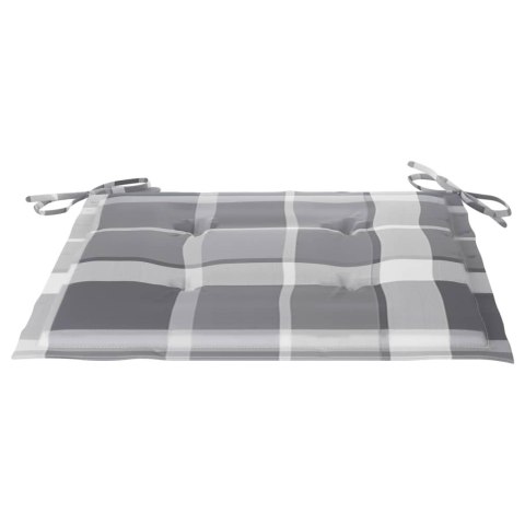 Składane krzesła ogrodowe z poduszkami, 6 szt., drewno akacjowe