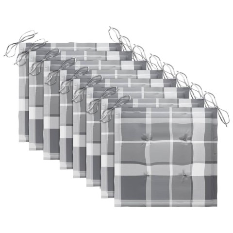 Składane krzesła ogrodowe z poduszkami, 8 szt., drewno akacjowe