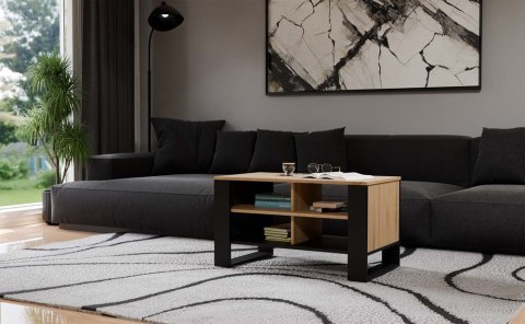 Ława Modern 4P SLIM DĄB ARTISAN CZARNY