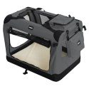 Leopet Skrzynia transportowa dla psów, S antracytowa