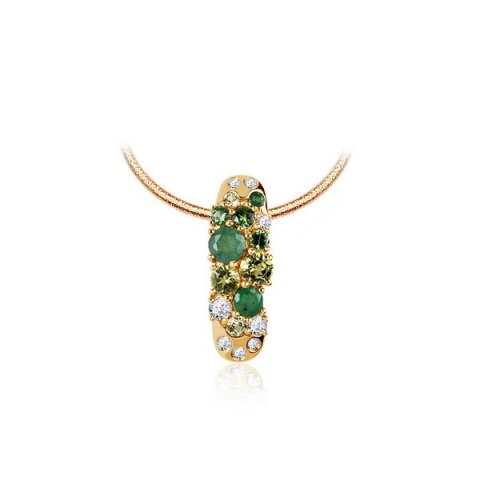 Gold pendant WXC6697 - Emerald