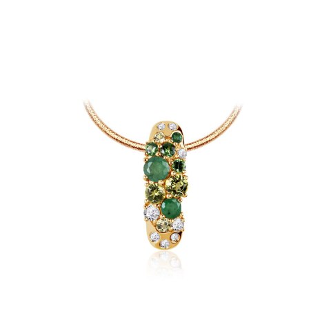 Gold pendant WXC6697 - Emerald
