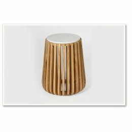Stolik DKD Home Decor Biały Naturalny Marmur Drewno mango 47 x 47 x 58 cm