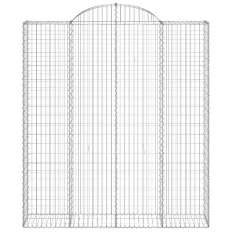 Kosze gabionowe, 14 szt, 200x50x220/240cm, galwanizowane żelazo