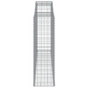 Kosze gabionowe, 20 szt, 300x50x160/180cm, galwanizowane żelazo