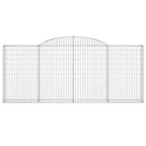 Kosze gabionowe, 25 szt, 300x30x120/140cm, galwanizowane żelaz