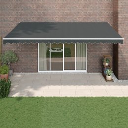 Zwijana markiza, antracytowa, 5x3 m, tkanina i aluminium