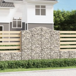 Kosze gabionowe, 10 szt, 200x30x180/200cm, galwanizowane żelazo