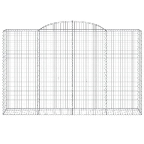 Kosze gabionowe, 12 szt, 300x50x180/200cm, galwanizowane żelazo