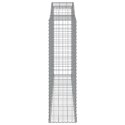 Kosze gabionowe, 12 szt, 300x50x180/200cm, galwanizowane żelazo