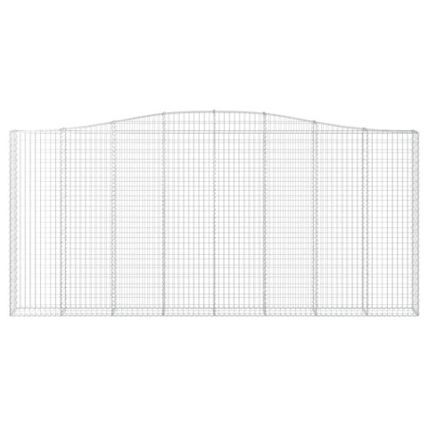 Kosze gabionowe, 2 szt, 400x30x180/200 cm, galwanizowane żelazo