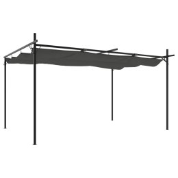 VidaXL Pergola ze zwijanym dachem, antracytowa, 395x292x230 cm