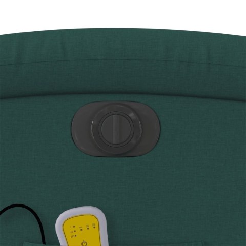 Podnoszony fotel masujący, elektryczny, rozkładany, zielony