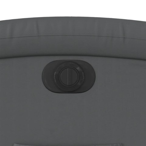 Rozkładany fotel pionizujący, elektryczny, szary, ekoskóra