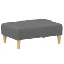 2-osobowa kanapa rozkładana z podnóżkiem, ciemnoszara, tkanina