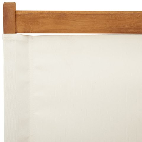 Składane krzesła ogrodowe, 8 szt., kremowa tkanina i drewno