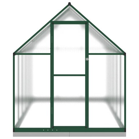 Szklarnia z ramą podstawy, zielona, 334x169x202 cm, aluminium