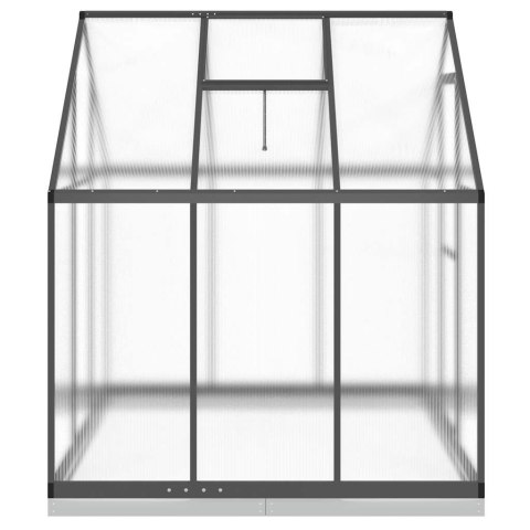 Szklarnia z ramą podstawy, antracyt, 169x169x202 cm, aluminium