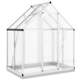 Szklarnia z ramą podstawy, srebrna, 169x114x202 cm, aluminium